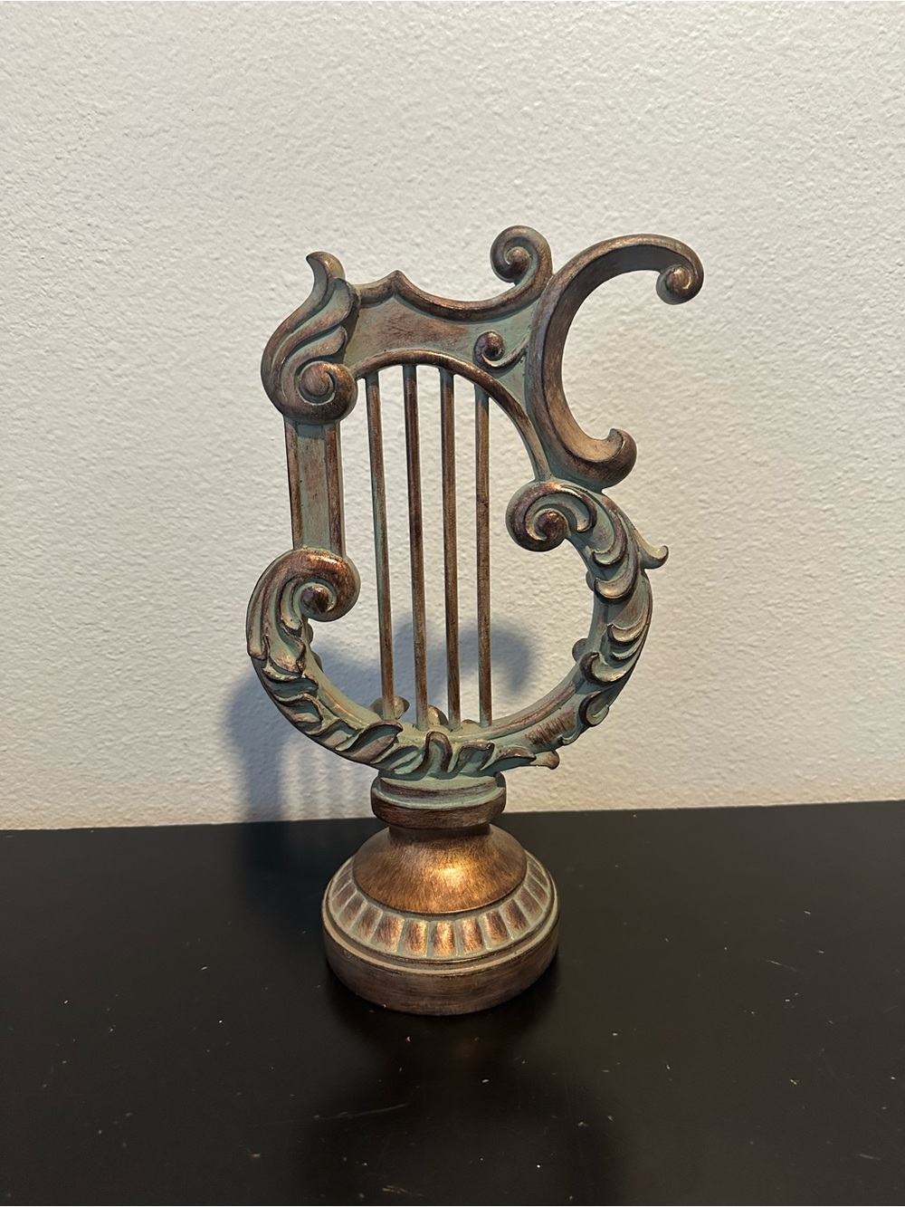 Lyre Harp Wooden Accent Home Decor